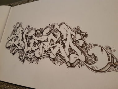 Graffiti Sketch - Photo by zwolli - Stega, 2017, 1