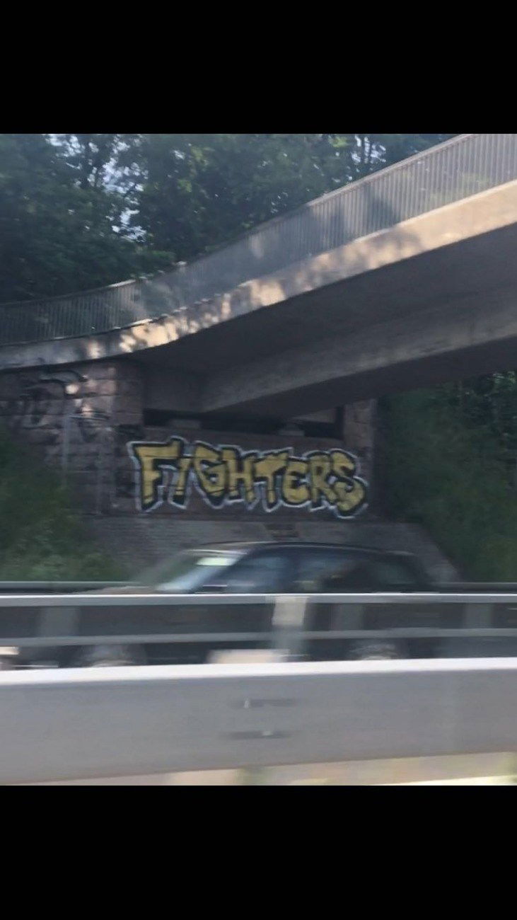 Graffiti Bombing - Photo by zwolli - fighters, sgd, dynamo (2016)