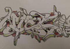 Graffiti Sketch - Photo by zwolli - nice, battle, stega