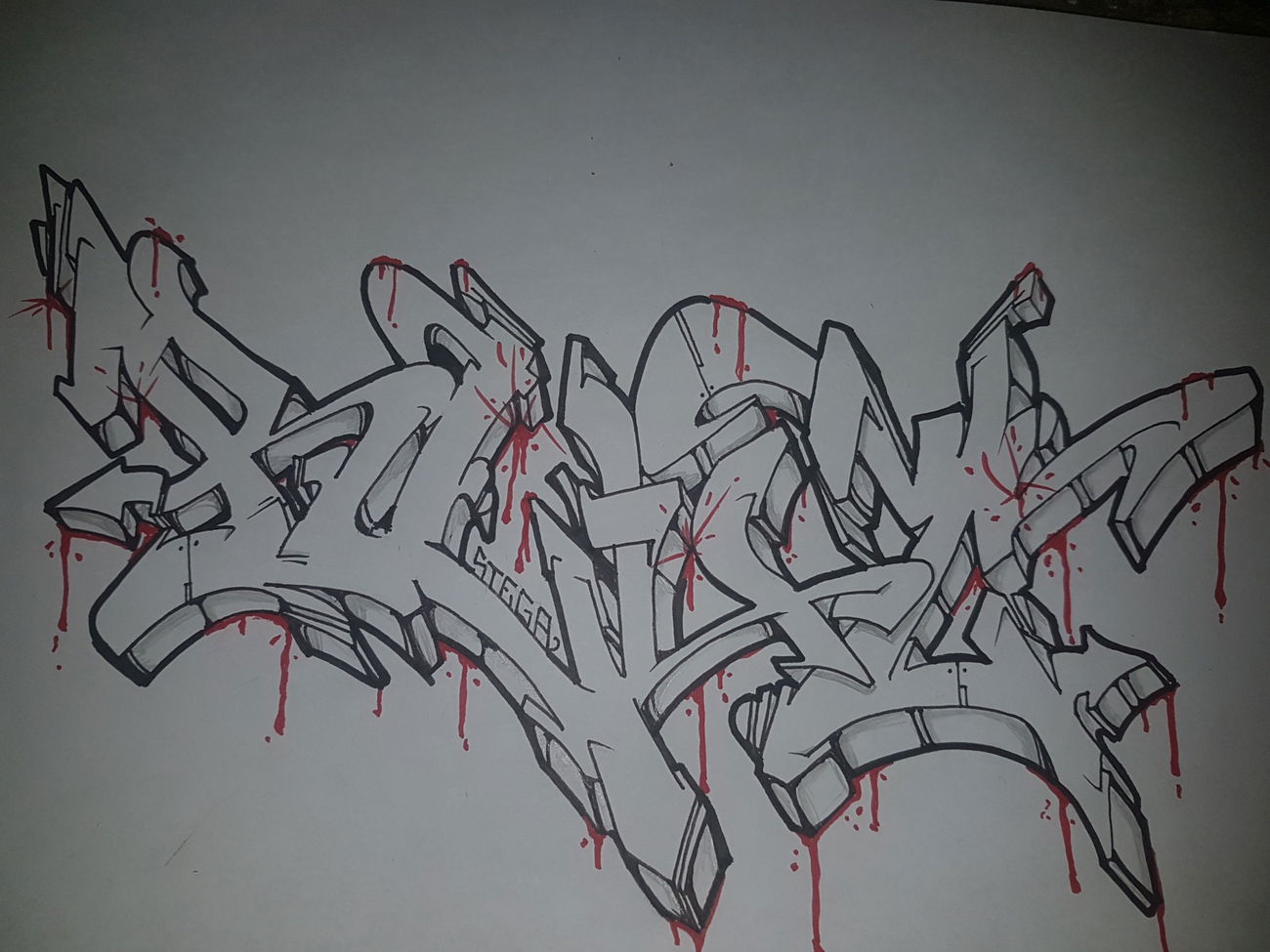 Graffiti Wall - Photo by zwolli - Blut, stega, battle (2017)