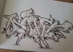 Graffiti Sketch - Photo by zwolli - Stega, dart, 2017 (2017)