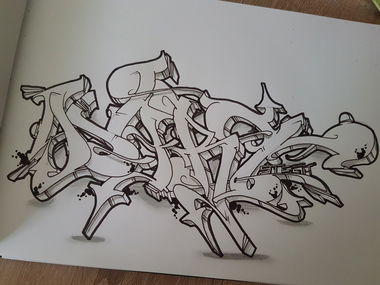 Graffiti Sketch - Photo by zwolli - Stega, dart, 2017 (2017)