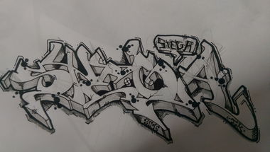 Graffiti Sketch - Photo by zwolli - stega, ck, black