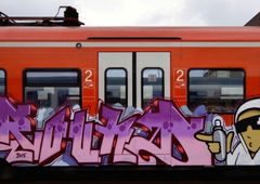 Graffiti Train - Photo by zzzzz
