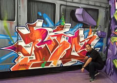 Graffiti Train - Photo by zzzzz