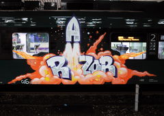 Graffiti Train in Hamburg - Photo by zzzzz - RAZOR (2016)