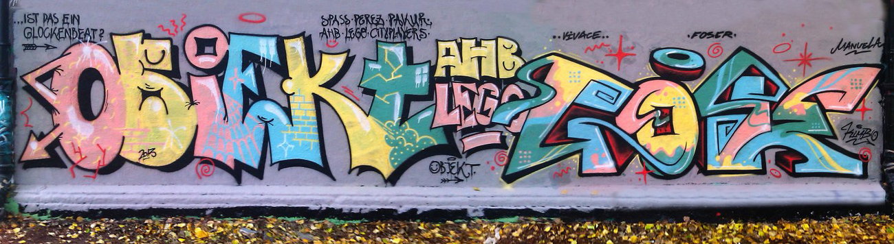 Graffiti Wall in Hannover - Photo by zzzzzz - Obiekt, Kimbo, Lego (2013)